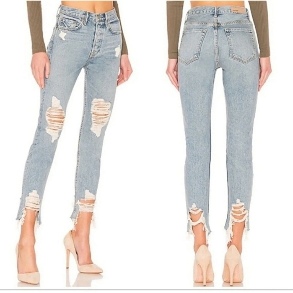 GRLFRND Karolina High Rise Jeans in Tough Love, Size 25